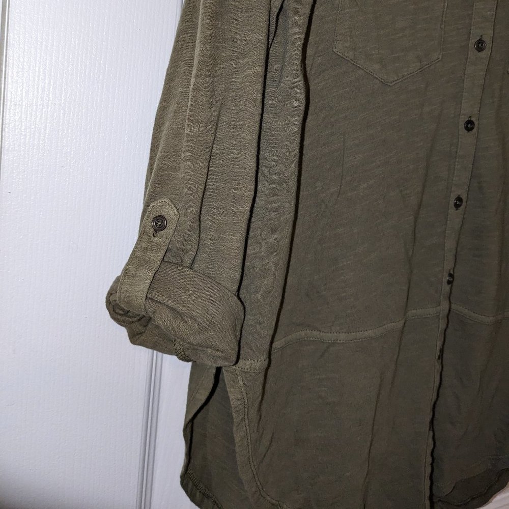 Sonoma button down rolled sleeve tunic size small - Picture 2 of 5